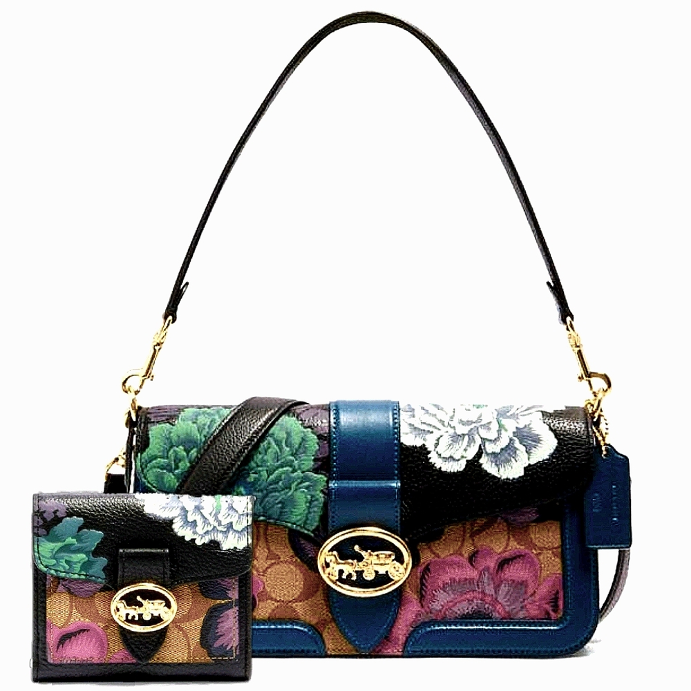Coach Kaffee Fassett Print Georgie Bag & Wallet